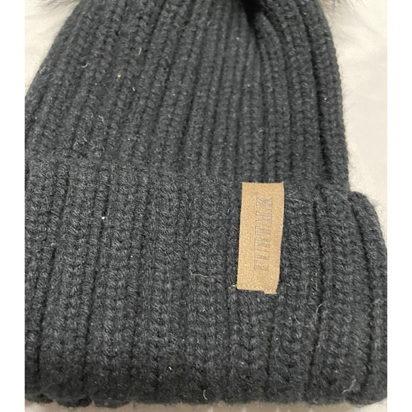 Furtalk Beanie Hat Cap Womens Black Knit Pompom Ski Wear Adult Casual Skiwear - Picture 4 of 5